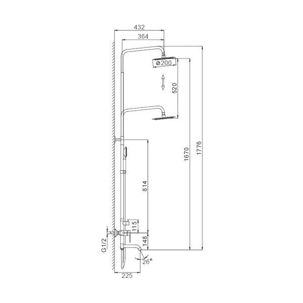 Душевая система FRAP F2448, 3 функции, нержавеющая сталь, ?35, сатин