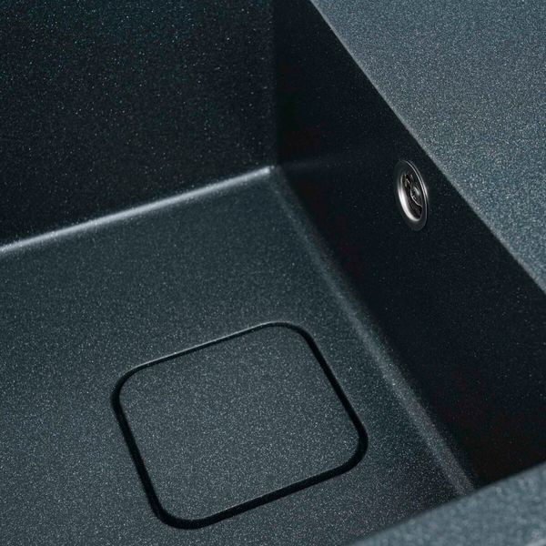Гранітна мийка для кухні Platinum 7850 CUBE матова Антрацит