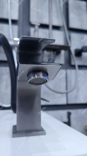 Змішувач для умивальника Gappo G1007-91 Gungrey