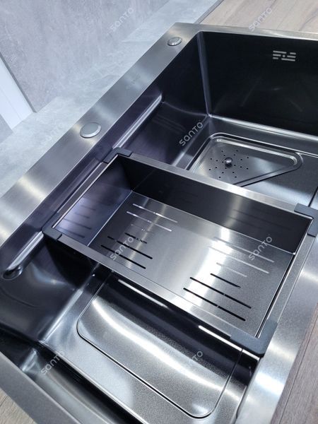 Кухонна мийка GAPPO GS7246-6 накладна 720x460 мм, нержавіюча сталь, поверхня PVD