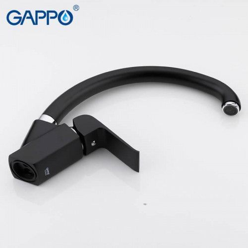 Змішувач для кухні GAPPO G4150 з довг. виливом, чорний