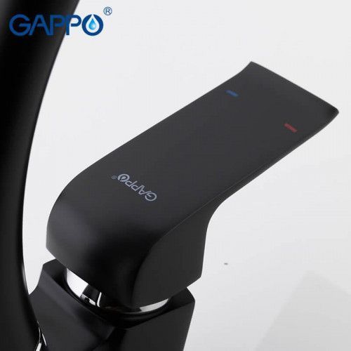 Змішувач для кухні GAPPO G4150 з довг. виливом, чорний