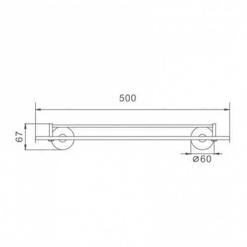 Полка для ванни скляна Frap F30207