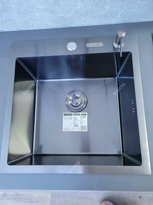 Кухонна мийка Monro- 5050HM PVD black (2.7/1,0 мм)