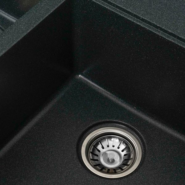 Гранітна мийка для кухні Platinum 7850 HARMONY матова Антрацит