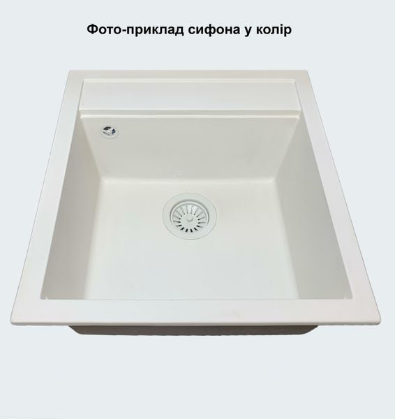 МОЙКА КУХОННАЯ SANTO KIRA ГРАНИТНАЯ 48*51 СМ БЕЛАЯ