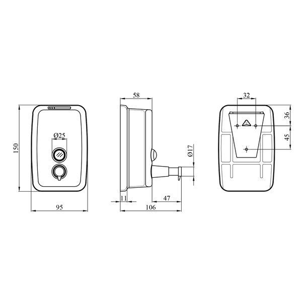 Диспенсер для рідкого мила Kroner KRM Rizze - ACC405-5