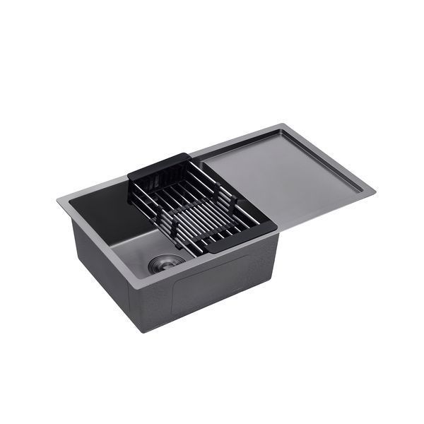 Кухонна мийка Kroner KRP Schwarze - 7844HM PVD (3/1 мм)