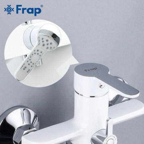 Змішувач для ванни Frap F2241, білий/хром