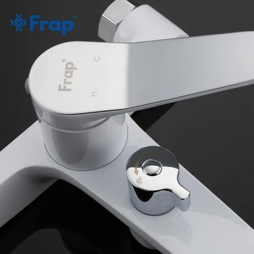 Змішувач для ванни Frap F3245, білий/хром