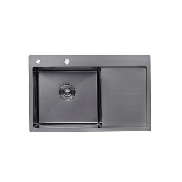 Кухонная мойка Kroner KRP Schwarze - 7849LHM PVD (3/1 мм)