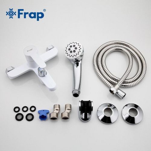 Змішувач для ванни Frap F3241, білий/хром