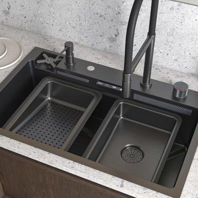Кухонна мийка GAPPO PROFI GS 7547-19, 750х470, збройова сталь