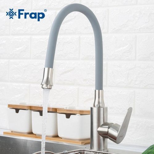 Змішувач для кухні Frap H48 F4448 з гнучким виливом, сатин