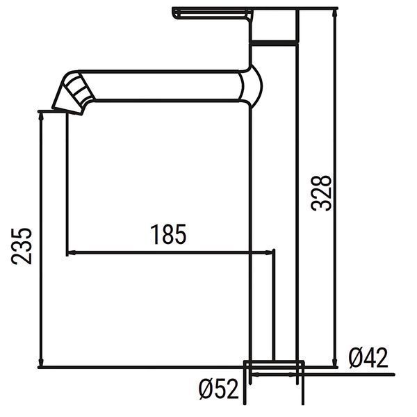 Смеситель для умывальника высокий Koer KB-11029-05 Черный матовый (KR5488)