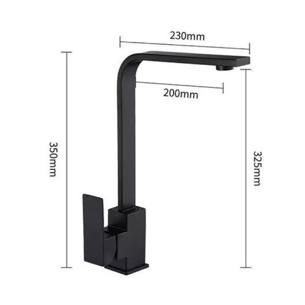 Змішувач для кухні WEZER PRO4A-02-BLACK