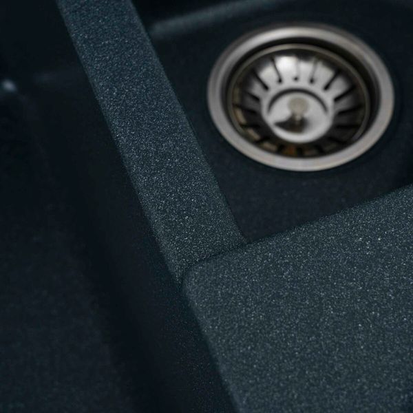 Гранітна мийка для кухні Platinum 9950 PANDORA матова Антрацит