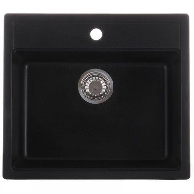Гранітна мийка ZERIX ZS-5751S-14 Black metallic