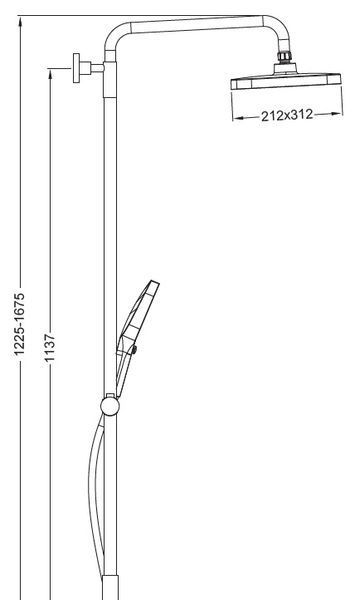 Душевая система со смесителем KOER KB-56030-07 Графит (KR5429)