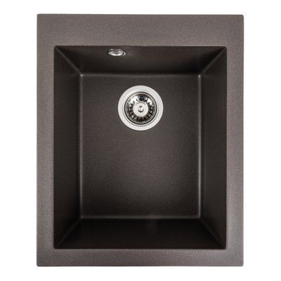 Гранітна мийка для кухні Platinum 4150 SOKIL матова Темна скеля