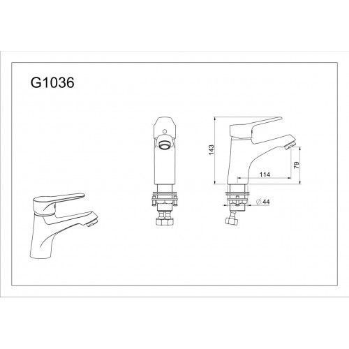 Змішувач для умивальника GAPPO G36 G1036