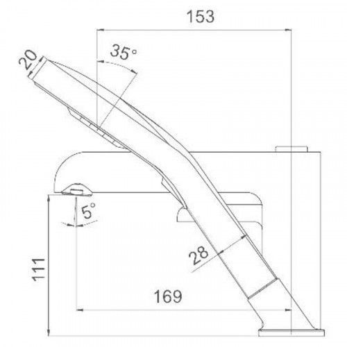 Змішувач для ванни на 3 отвори Gappo G1103-8