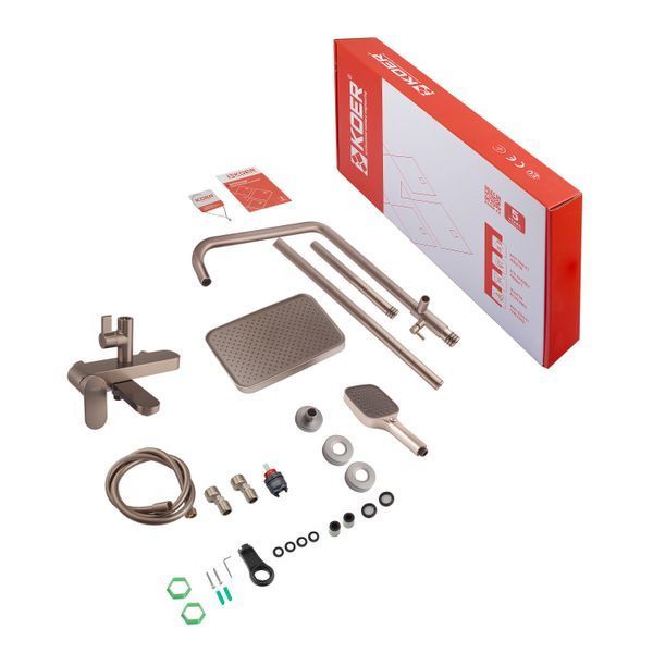 Душевая система со смесителем KOER KB-56030-07 Графит (KR5429)