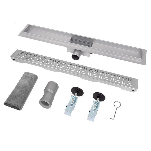 IT02-FT20/800 ITAL Душовий трап 800 мм, комбінований гідрозатвор, Brushed nickel (блістер) {5/1}