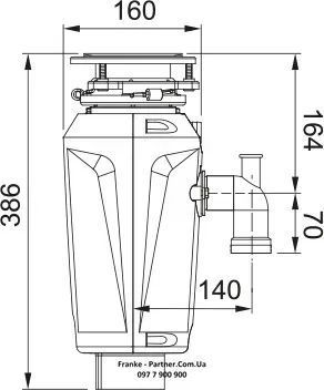 Подрібнювач харчових відходів Franke Elite Slimline SLIM 75