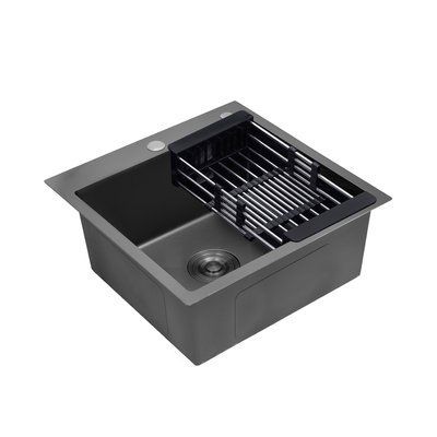 Кухонна мийка Kroner KRP Schwarze - 5050HM PVD (3/1 мм)