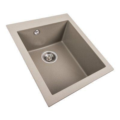 Гранітна мийка для кухні Platinum 4150 SOKIL матовий Титан