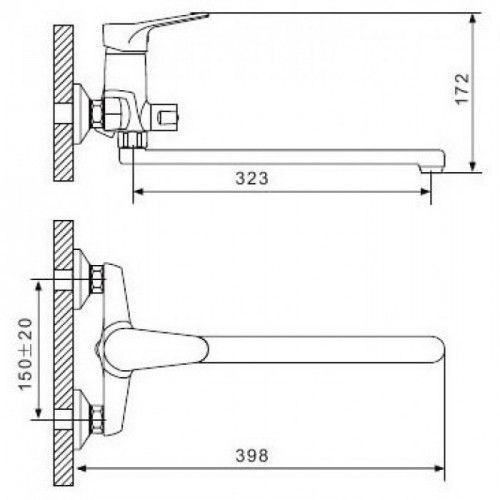 Змішувач для ванни GAPPO G36 G2236, хром
