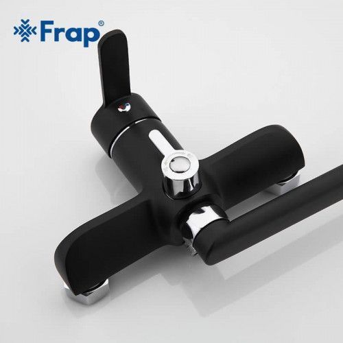 Змішувач для ванни Frap F2242, чорний/хром