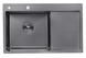 Кухонна мийка MONRO 78*49 PVD Black чаша ліворуч