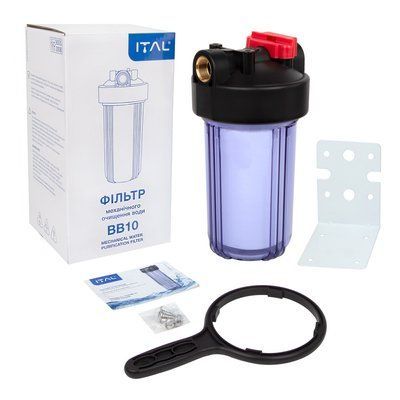 Колба механічного очищення ITAL FH10BB-CL-BT з лат. різьбл. BigBlue 4,5"x10" - 1", прозора
