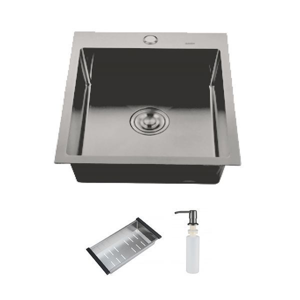 Кухонна мийка ITAL HD5050-G, 500x500мм, нержавіюча сталь, сірий