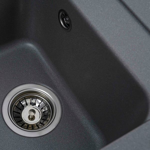 Гранітна мийка для кухні Platinum 4050 KORRADO матова Сірий мусон