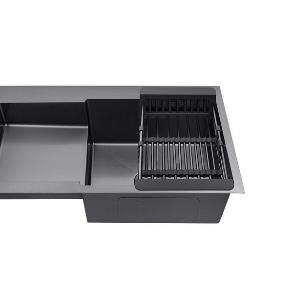 Кухонна мийка Kroner KRP Schwarze - 7848RHM PVD (3/1 мм)