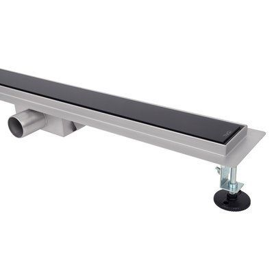 Трап для душу ITAL IT02-FT24/800, 800 мм, загартоване скло, Black Glossy