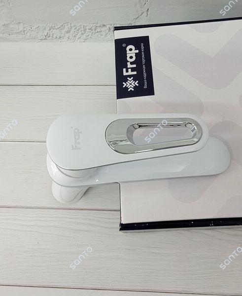 Змішувач для умивальника Frap F1049, білий/хром