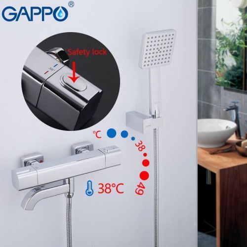 Змішувач для ванни GAPPO G3291 термостат, хром