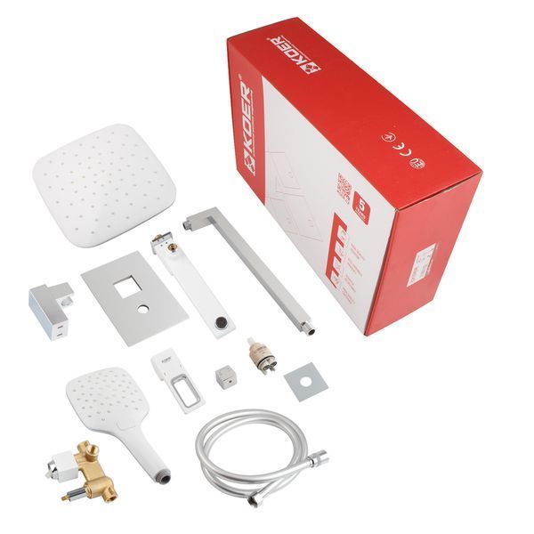 Душова система вбудована KOER KB-66009-04 Хром+білий (KR5990)
