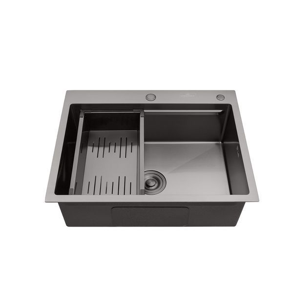 Кухонна мийка Kroner KRP Schwarze - 6350HM PVD (3/1 мм)