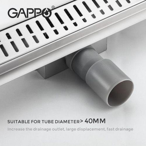 Лінійний трап для душу GAPPO G83007-3, 70х300 мм, нержавіюча сталь