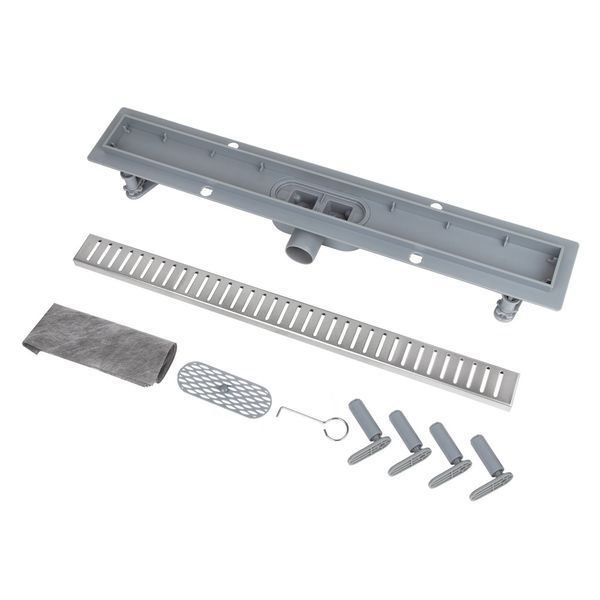 IT13-FT01/400 ITAL Душовий трап 400*70*67 мм ABS пластик, сірий (блістер) {5/1}
