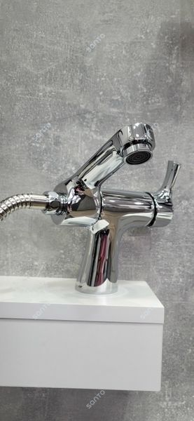 Змішувач для умивальника Frap F1252 з гігієнічним душем, хром