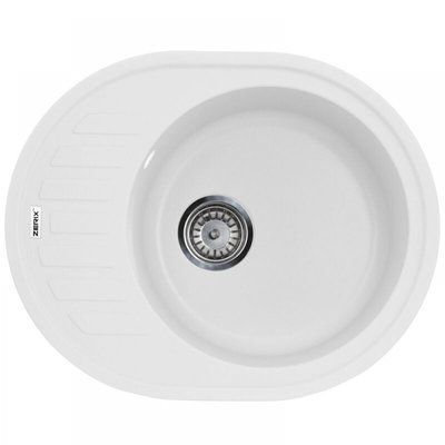 Гранітна мийка ZERIX ZS-6250R-01 White