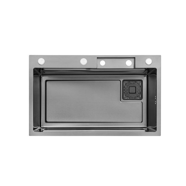 Кухонна мийка Kroner KRP Schwarze - SET7546HM PVD (3/0.7 мм)