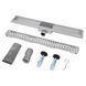 IT02-FT09/300 ITAL Душовий трап 300 мм, комбінований гідрозатвор, Brushed nickel (блістер) {5/1}
