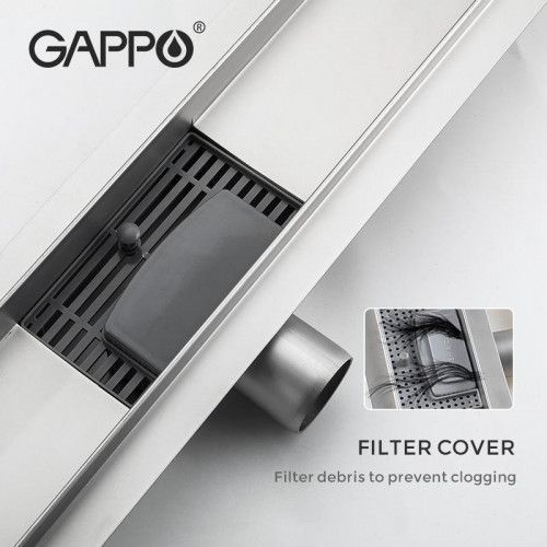 Трап для душу GAPPO G87007-3, 70х700 мм, нержавіюча сталь